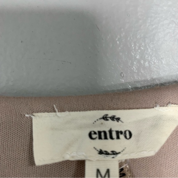 Entro taupe mauve gray leopard print shift dress with‎ peasant sleeve. Size M - Picture 3 of 10